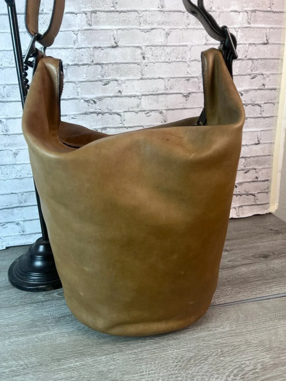 Coach Bleecker Xl Leather Soft Port Duffle Bucket 32282 Shoulder Bag
